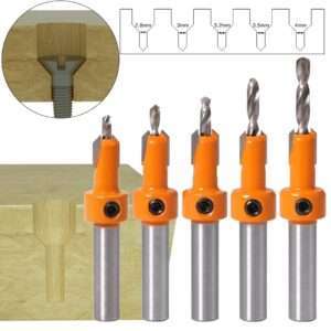 Kit brocas avellanadoras 5 pzs (Madera)
