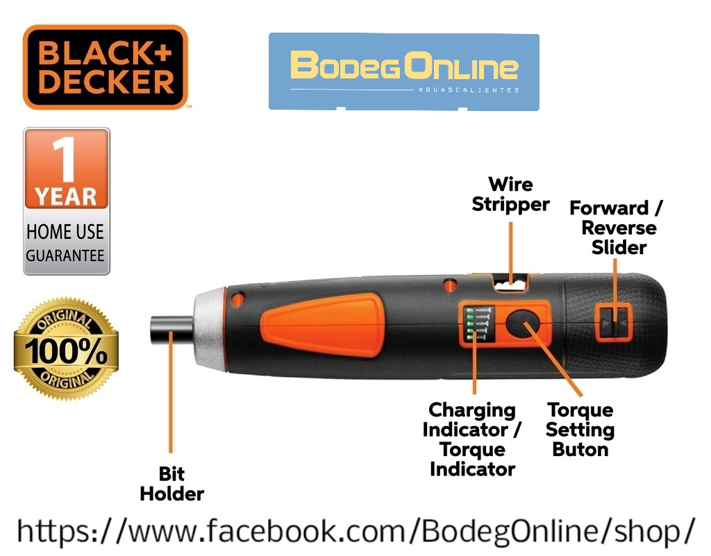 Atornillador recargable 4V Black & Decker / Push & Start / Pelacables - Image 4