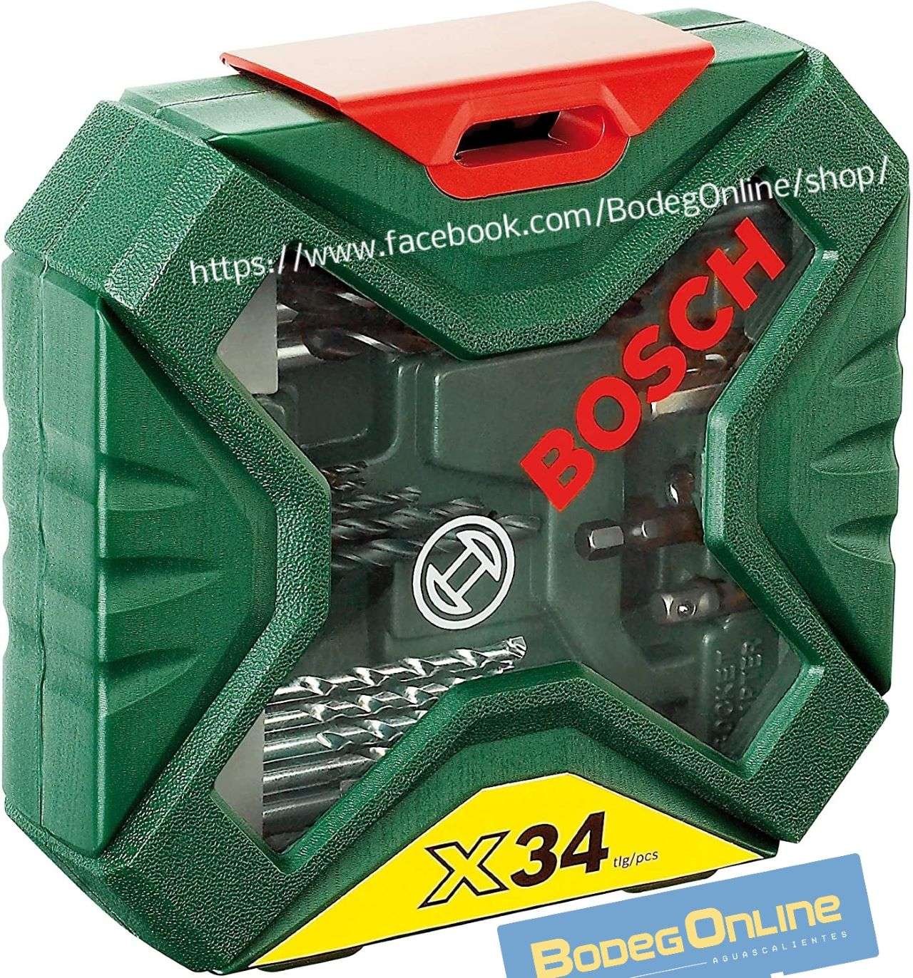 KIT Brocas y puntas BOSCH 34 piezas (Milimétrico))