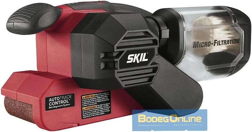 Lijadora de banda Skil con filtro y control de presión