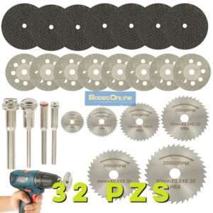 Kit Dremel 32pzs Discos ( Madera / Metal / Plástico / Cristal )