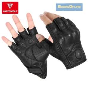 Guantes de piel abierto para moto (MOTOWOLF) L/XL/XXL
