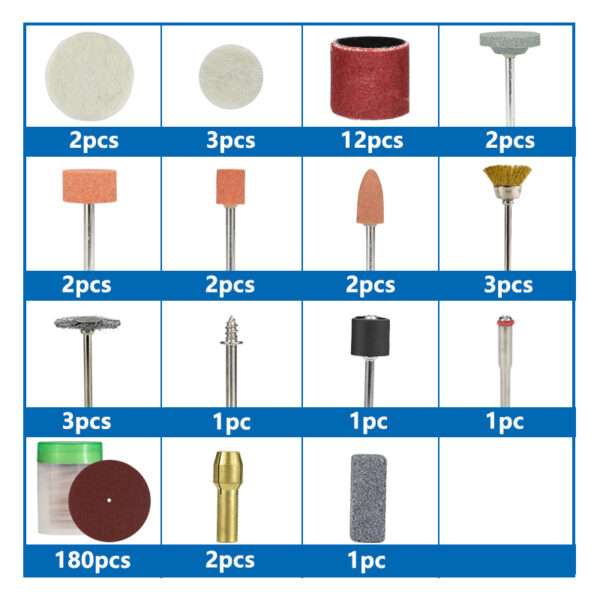 Kit 217 pzs para Dremel vástago 1/8" - Image 2