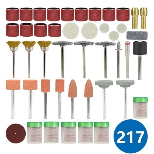 Kit 217 pzs para Dremel vástago 1/8"
