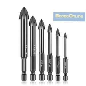 Kit 6 Brocas hexagonales azulejo / vidrio / mármol