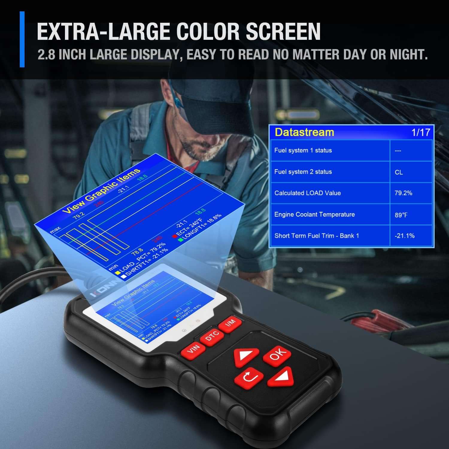 Escáner automotriz Konnwei KW320 OBD2 - Image 8