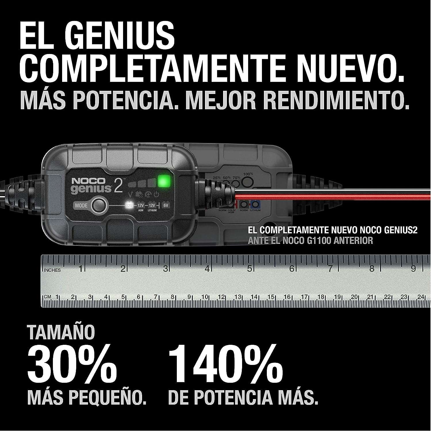 Reparador / Cargador de baterías 6V/12V NOCO GENIUS 2 (2A) - Image 4