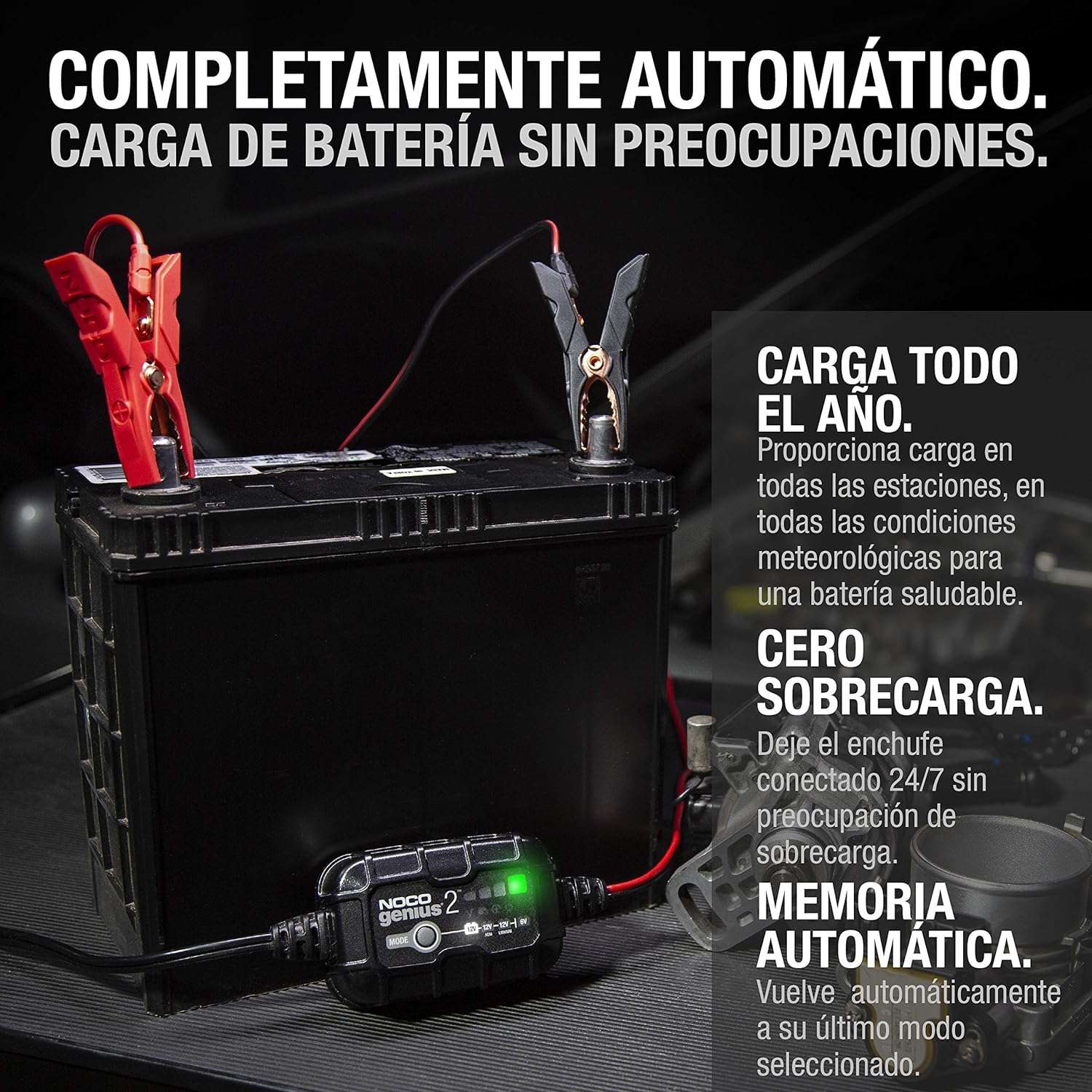 Reparador / Cargador de baterías 6V/12V NOCO GENIUS 2 (2A) - Image 3