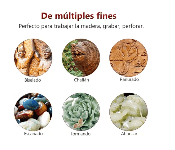 Kit Broca fresa para Dremel 10-20 pz / Vástago 3mm (1/8) / Acero HSS - Image 4