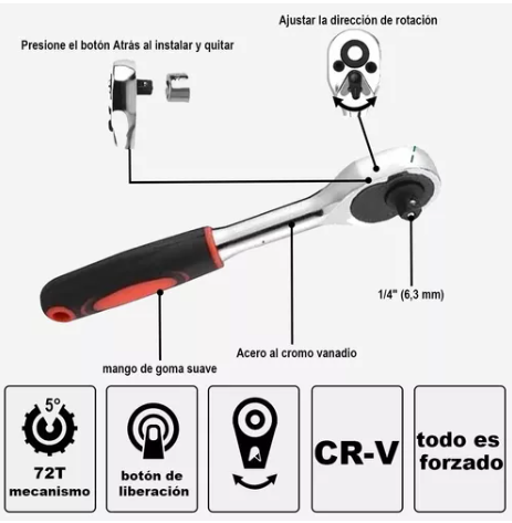 Juego de Dados & Puntas 46 Pzs (Autocle) - Image 9