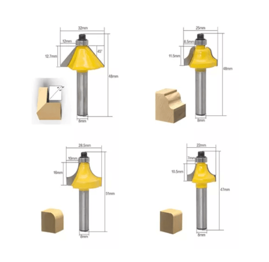 Juego de Brocas para router 12 pzs (5/16"-8mm) - Image 4
