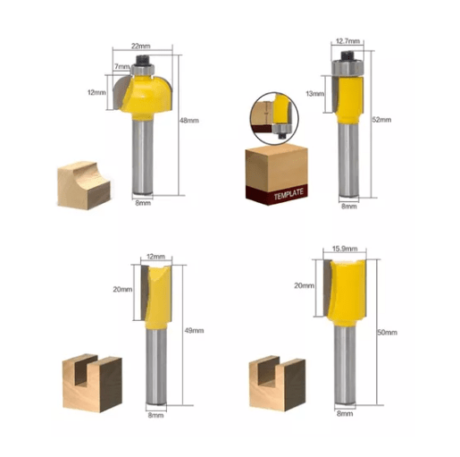 Juego de Brocas para router 12 pzs (5/16"-8mm) - Image 3