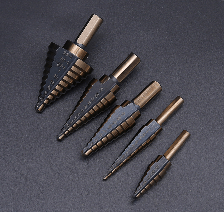 Kit / Estuche 5 Brocas Escalonadas Acero recubierto Titanio - Image 6