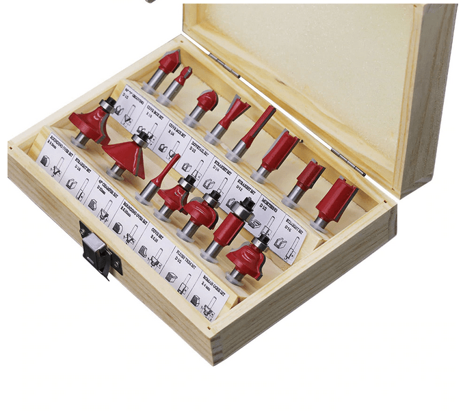 Kit 15 brocas / fresas para router vástago 6.35mm (1/4") - Image 3