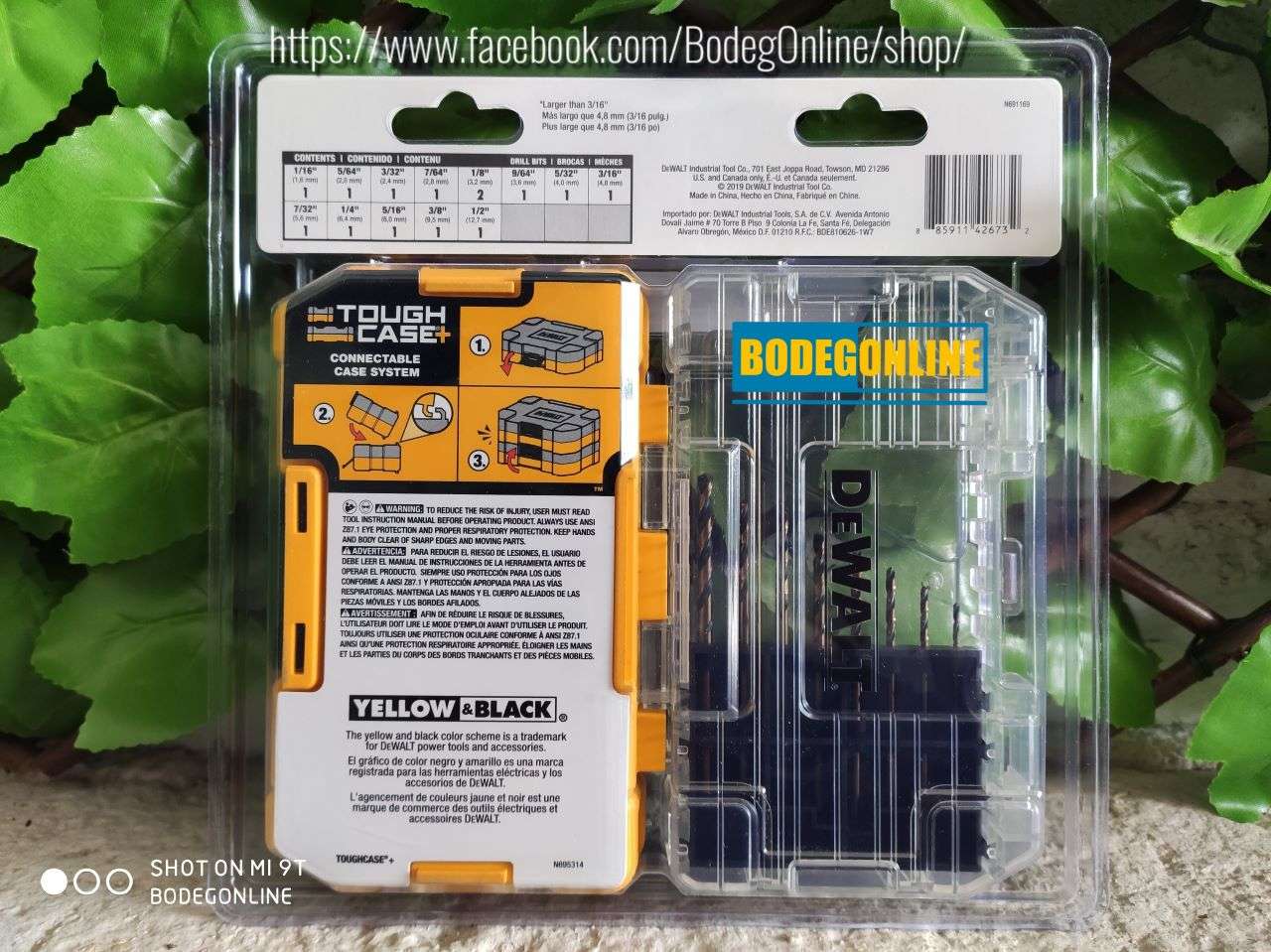 Kit 14 Brocas doradas DEWALT 1/2" acero & óxido negro HSS / triangular - Image 3