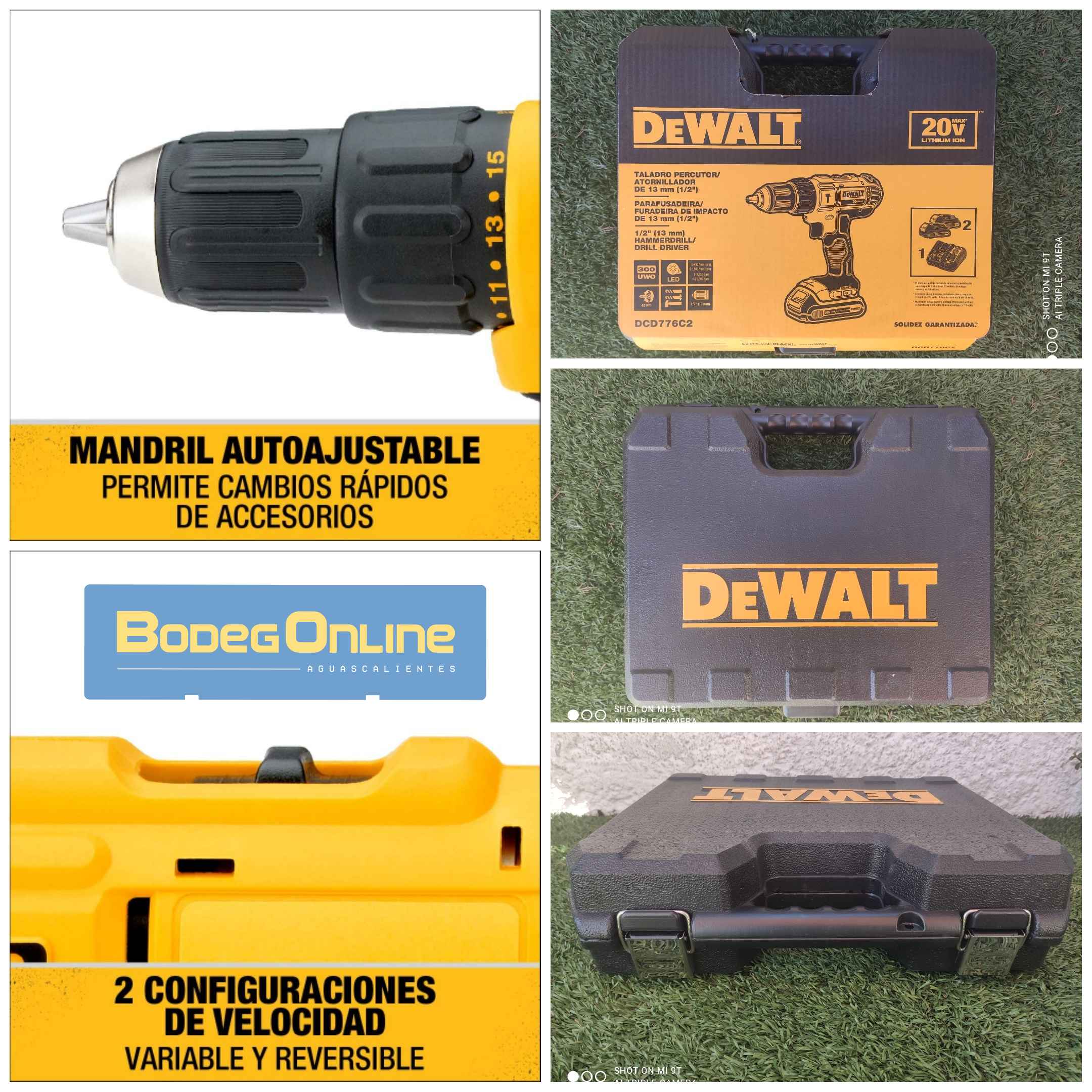 Taladro Rotomartillo Dewalt 20V 1/2" 2 Velocidades (2 baterías y estuche) - Image 11