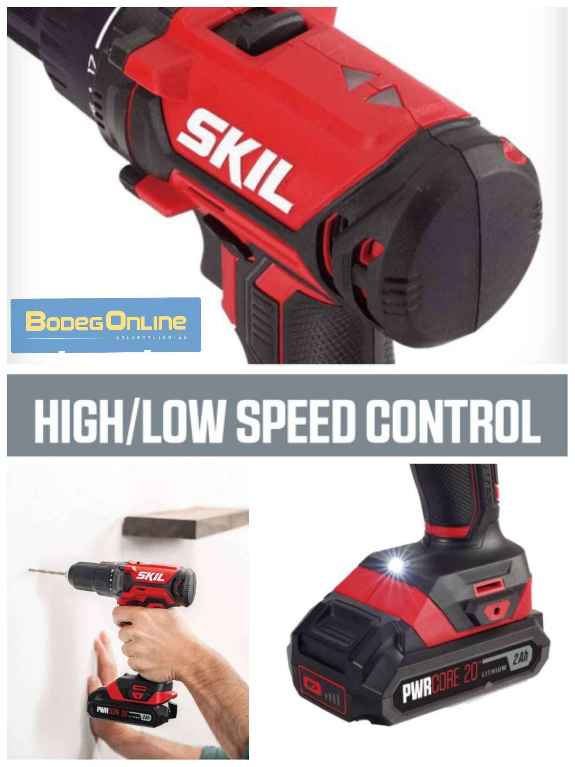 Taladro Skil 1/2" 20V 2 velocidades, LED e indicador de carga - Image 2