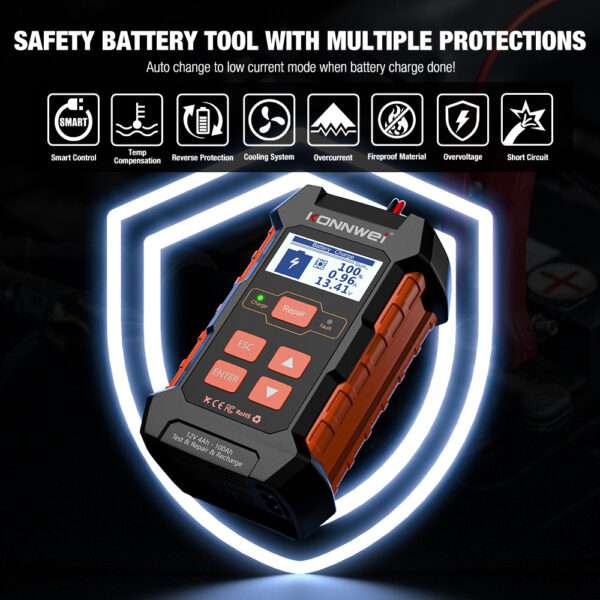 Probador / Cargador / Reparador Baterias Konnwei (12/24V - 5/10Amp) - Image 9