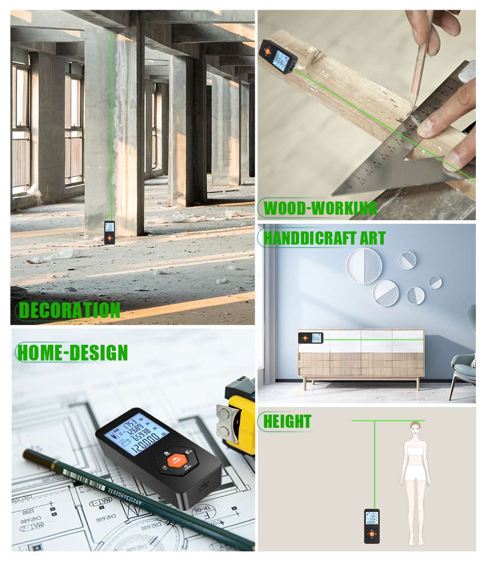 Telémetro Láser Verde 50M Batería recargable Aicevoos - Image 3