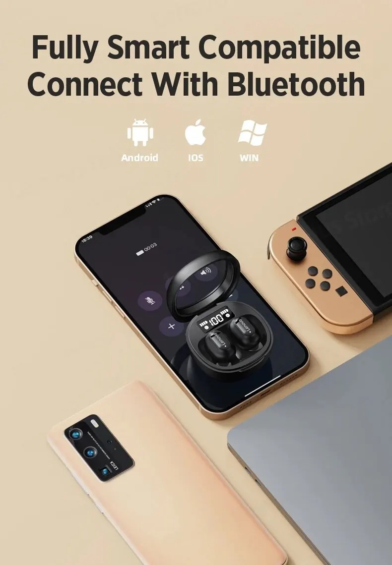 Audifonos LENOVO Thinkplus Bluetooth 5.3 Táctiles - Image 9