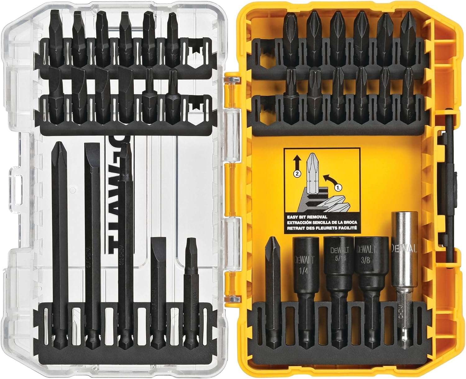 Juego de puntas y dados de impacto DEWALT (34 piezas)