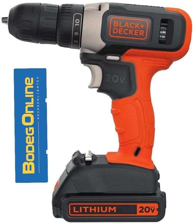 Taladro inalámbrico 20V Black & Decker