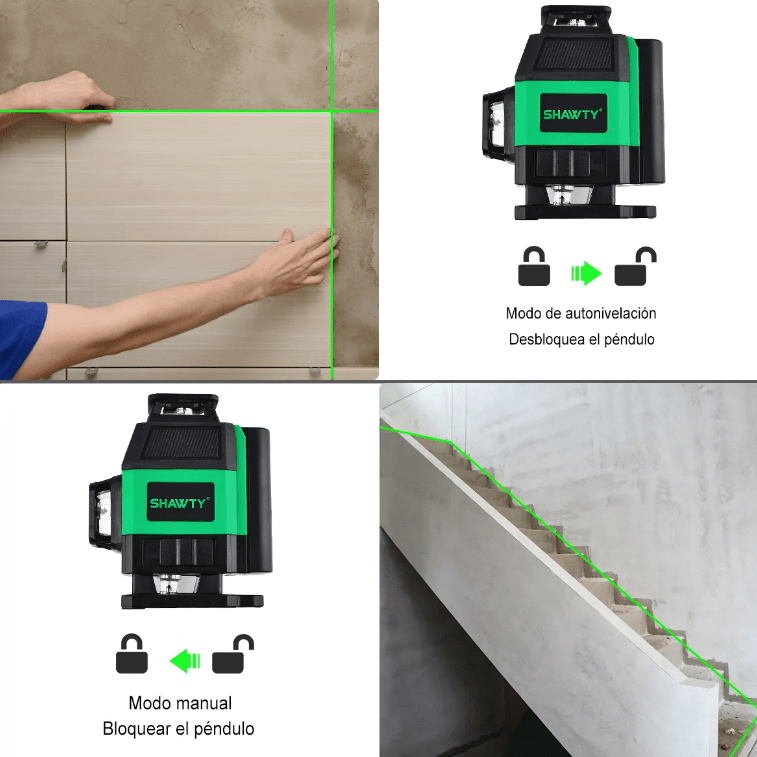 Nivel Láser 4D 16 líneas Shawty autonivelante (2 baterias, Control Remoto) - Image 4