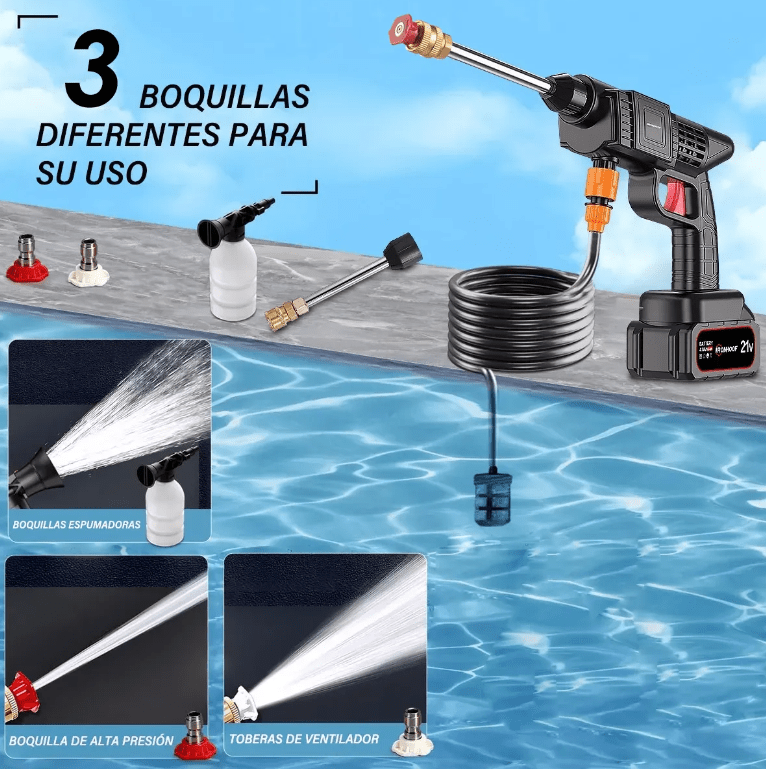 Hidrolavadora portátil inalámbrica (2 Baterias 21V & Estuche) - Image 2