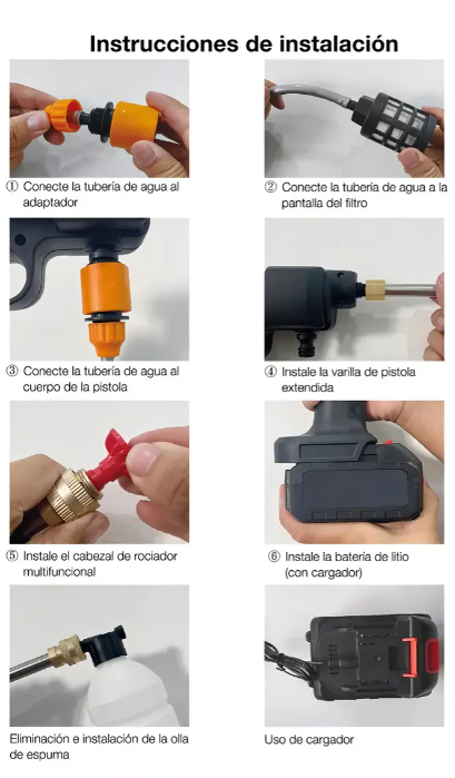 Hidrolavadora portátil inalámbrica (2 Baterias 21V) - Image 5