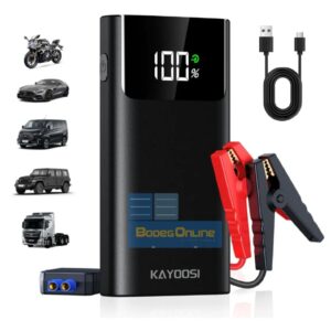 Arrancador Batería 12V (4000 A) USB & linterna Auto / Moto / Pickup / Celular