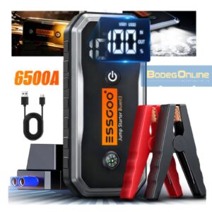 Arrancador Baterias 6500A / Lámpara / PowerBank / Brújula