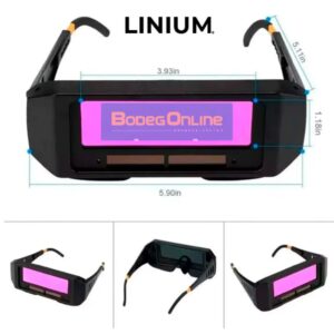 Lentes electrónicos para soldar (Batería solar recargable)